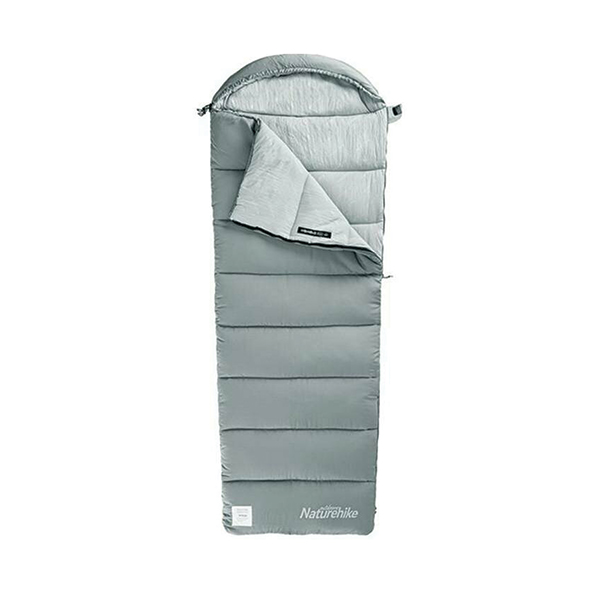 Спальник з капюшоном Naturehike M400 NH20MSD02, (1°C), правий, сірий