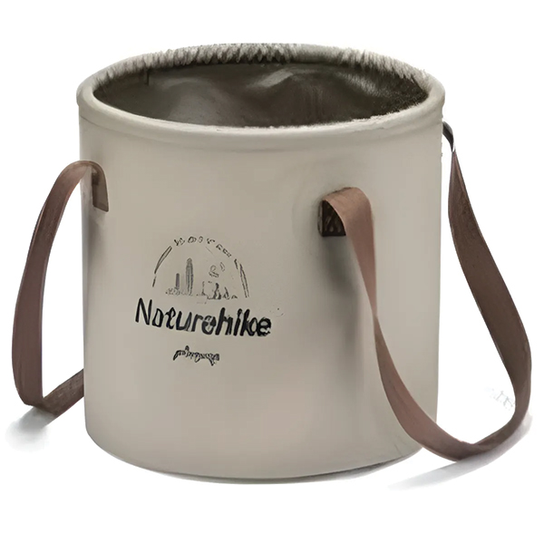 Складане відро для води з ПВХ Naturehike NH20SJ040, 10 л, Світло-Коричневий