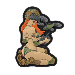 M-Tac нашивка Tactical girl №6 PVC redhead/MC V2